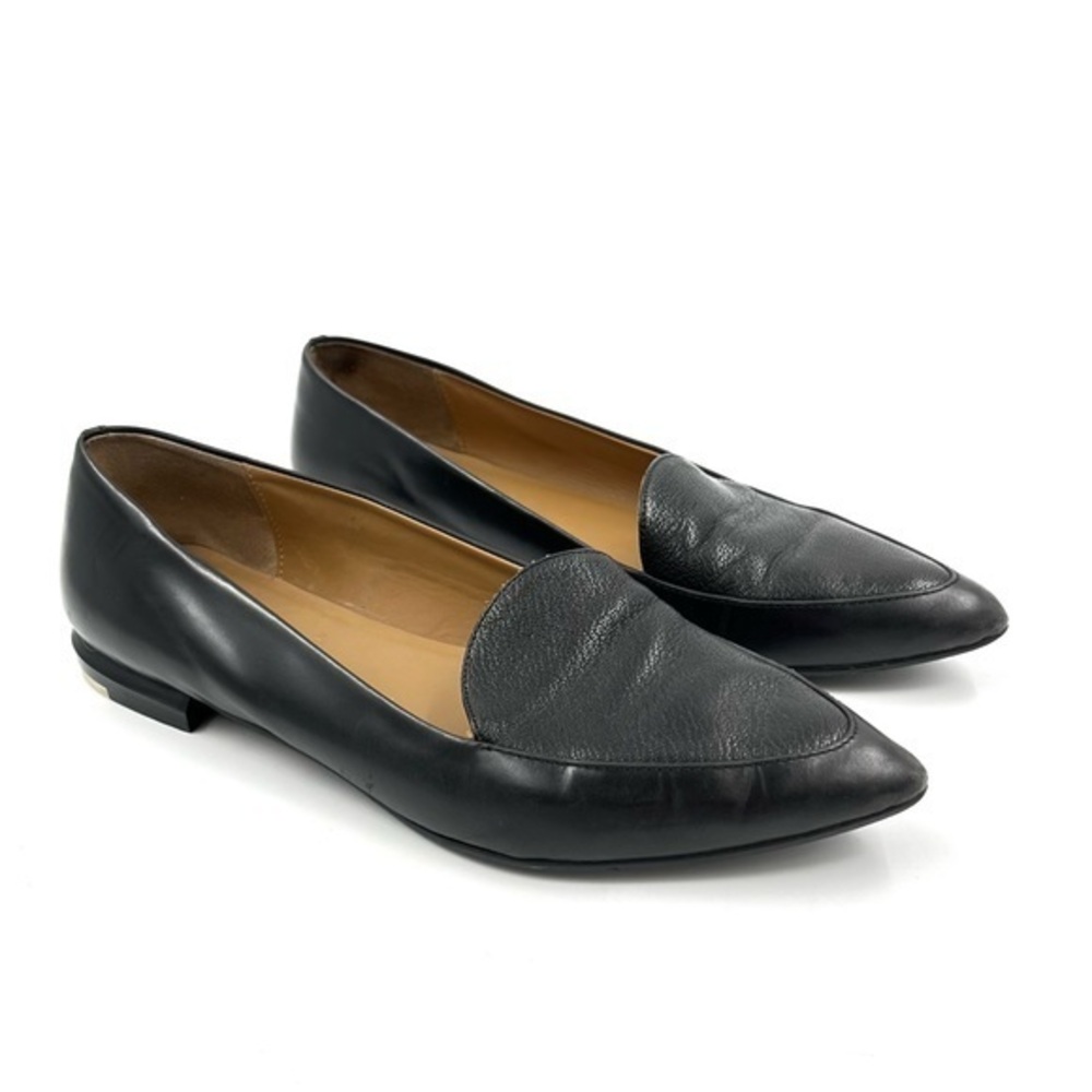 Everlane Black Leather Modern Point Loafers Size 8.5
